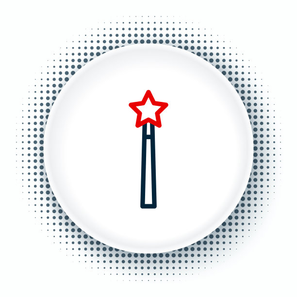 线魔棒图标孤立在白色背景图片下载