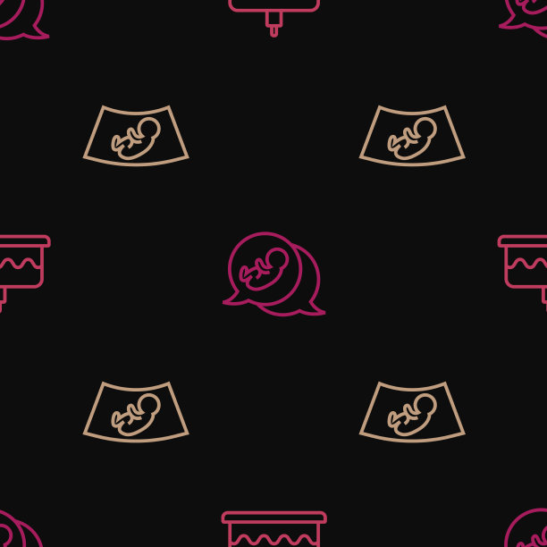 Set line cake with burning candle超声的图片下载