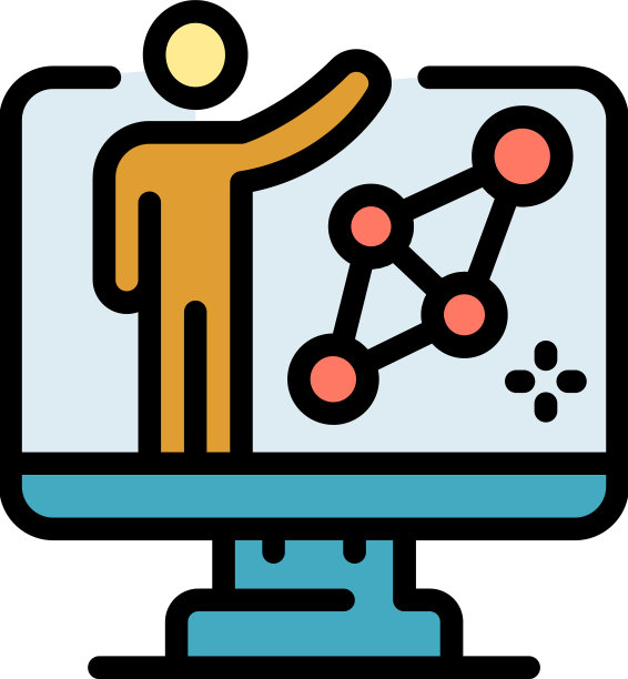 Ai智能显示器图标颜色轮廓图片下载