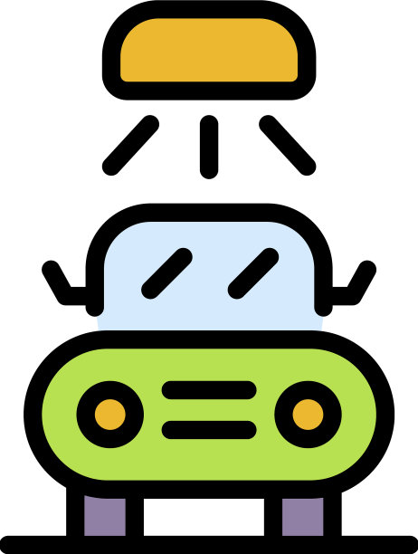 洗车图标颜色轮廓图片下载