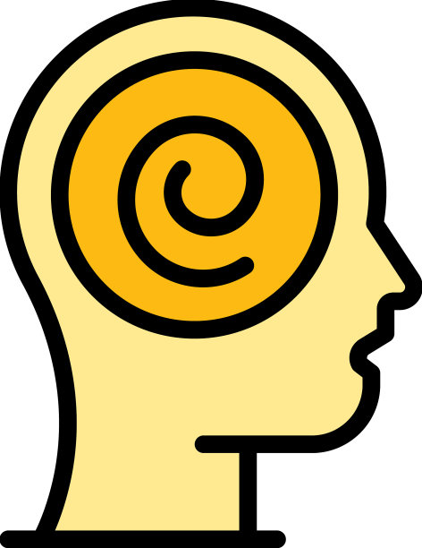 催眠疗法图标颜色轮廓图片下载