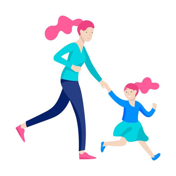 亲子玩耍娱乐奔跑素材图片下载