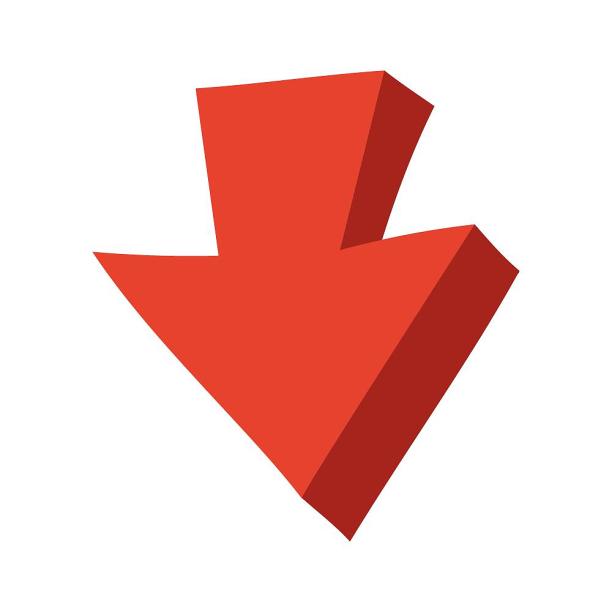 向下往下红色箭头指示方向图片下载