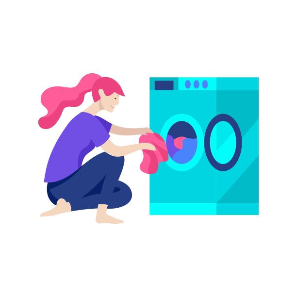 女性家务洗衣服素材图片下载