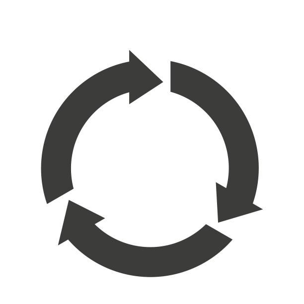 循环圆形黑色箭头指示方向图片下载