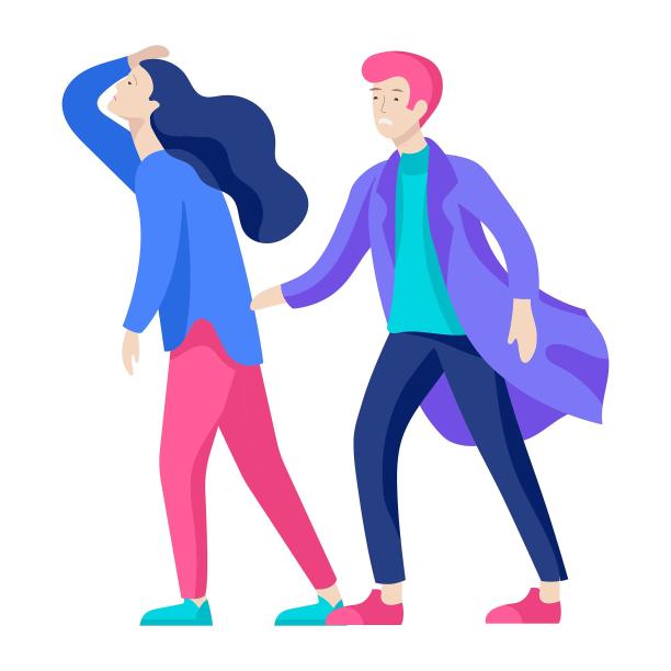 男女生气吵架解释沟通素材图片下载