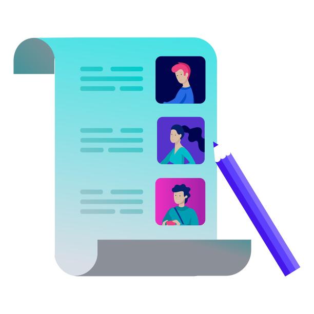 问卷答卷纸笔写字选项卡通图片下载