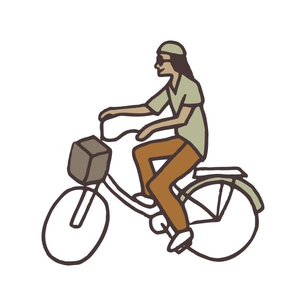 骑自行车骑行骑单车手绘涂鸦人物图片下载