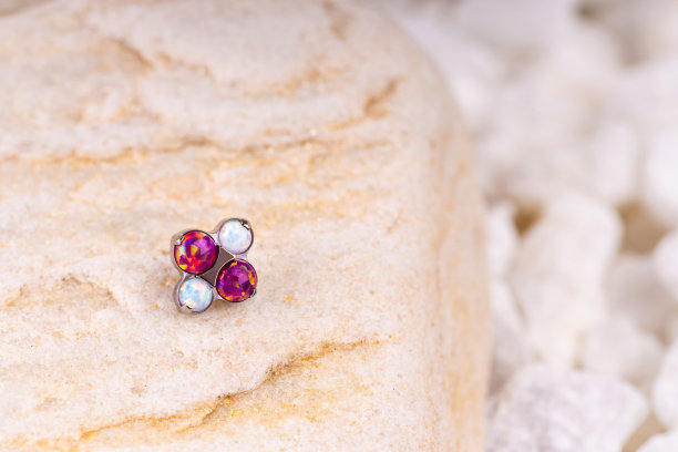 美丽的穿刺饰品。图片下载