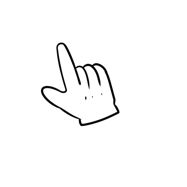 手指线性点击手套鼠标图片下载