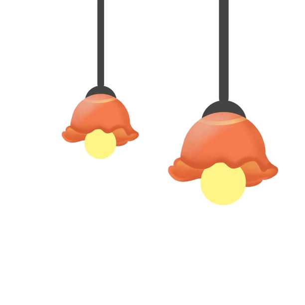 简约吊灯悬挂展示图标图片下载