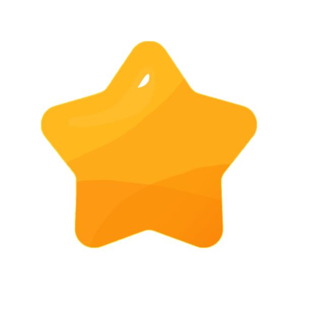 黄色星星扁平化渐变图标图片下载