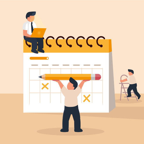 男人提醒别人开会和做计划图片下载