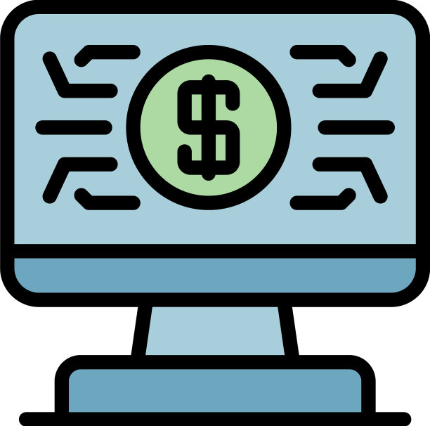 网上银行图标颜色轮廓图片下载