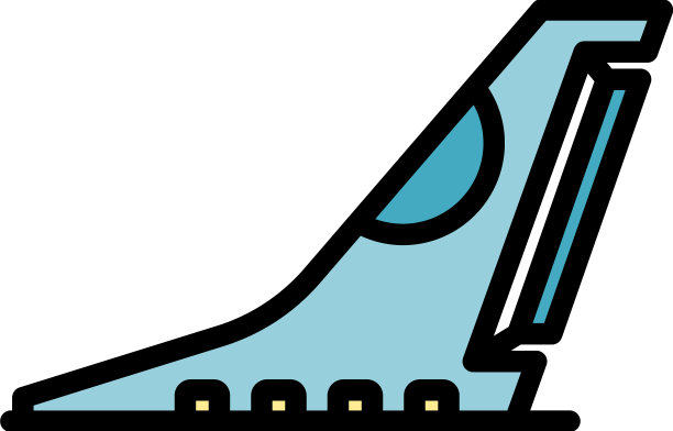 部分飞机维修图标颜色轮廓图片下载