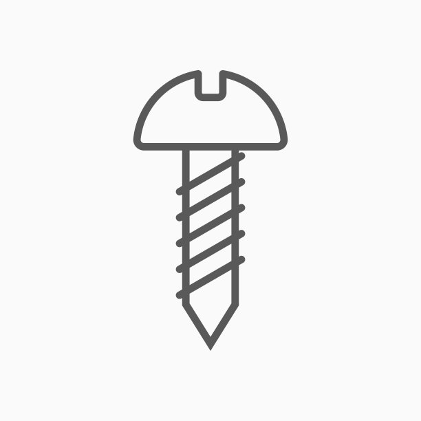 螺丝图标，木螺丝矢量插图图片下载
