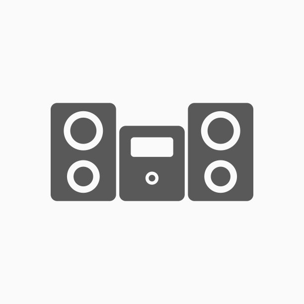 声音系统图标，音乐系统矢量插图图片下载