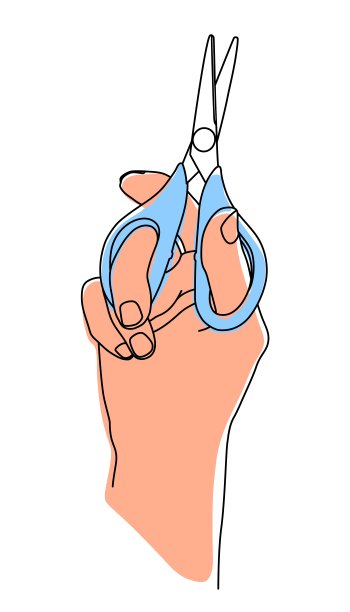 手拿圆珠笔，书写或绘画，孤立在白色背景上图片下载