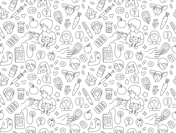 糖尿病患者糖尿病患儿父母注射男婴，胰岛素试剂盒图片下载