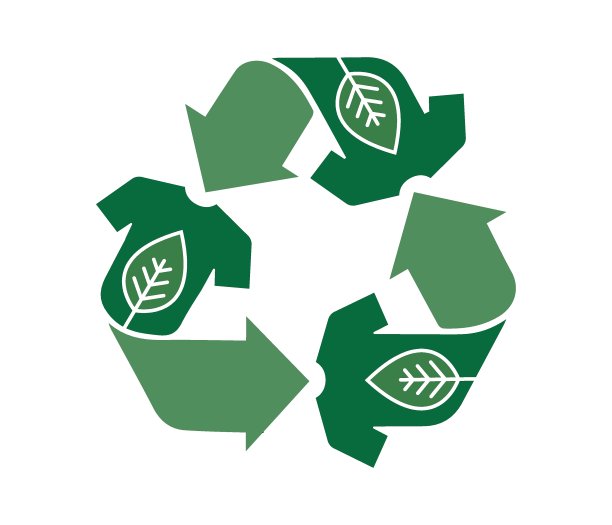 可持续纺织和时尚概念。慢时尚。矢量Logo，环保生产。回收的衣服。有意识的时尚。符合伦理和生态的可持续材料。图片下载