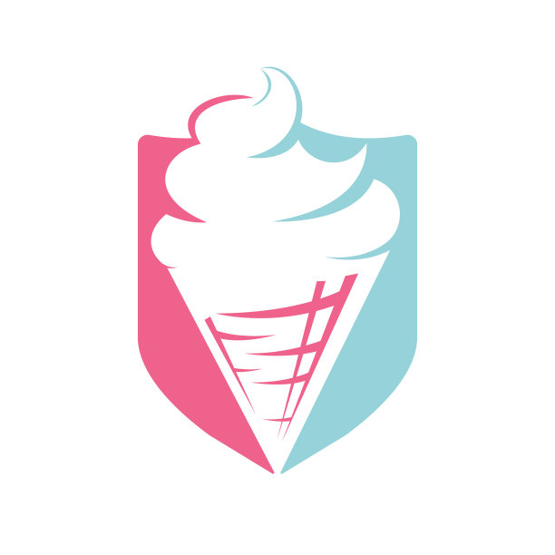 华夫饼蛋筒上的冰淇淋。冰淇淋圆锥矢量图标。图片下载