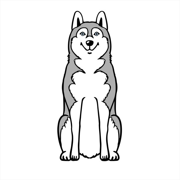 哈士奇雪橇犬图片下载