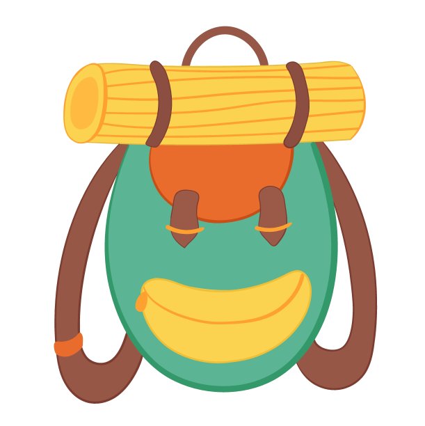 矢量插图背包矫形垫。平面风格。图片下载