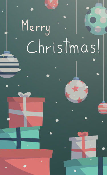 新年垂直明信片模板-矢量图片下载