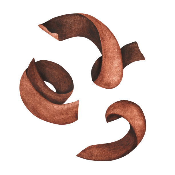 巧克力薯片。水彩的插图。孤立在白色背景上。为你的设计。图片下载