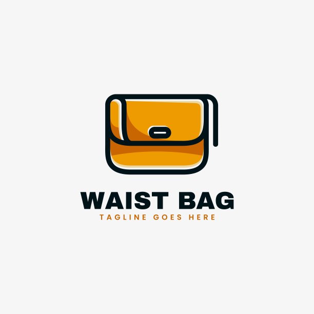矢量插图腰袋简单的吉祥物风格。图片下载