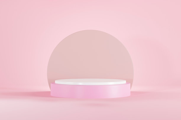 抽象背景的最小模型场景的空几何讲台图片下载