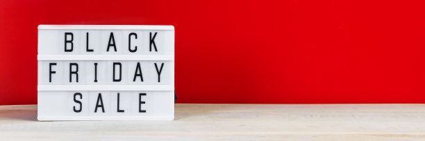 “黑色星期五”的概念。红色背景的标志。图片下载