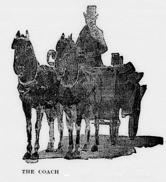 英国的马车和车夫剪影图片下载