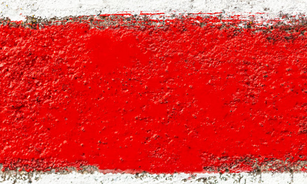 单条明亮的红色油漆刷笔触极端近距离抽象背景纹理，框架，创意宽空空白红色背景，边框复制空间，红色油漆墙面垃圾墙纸图片下载