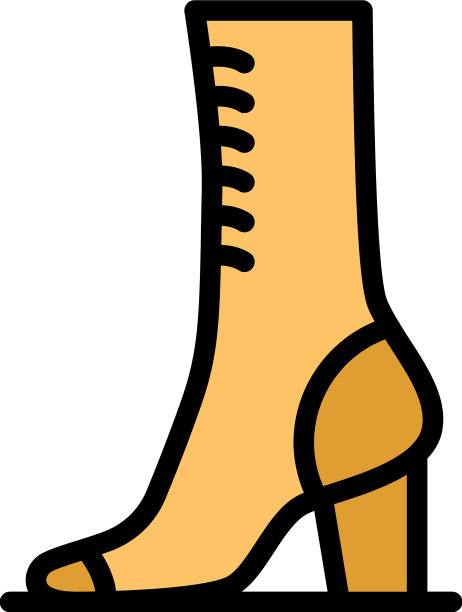 女鞋修补图标颜色轮廓图片下载