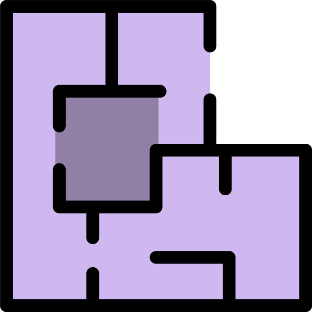 公寓现代平面图图标颜色轮廓图片下载