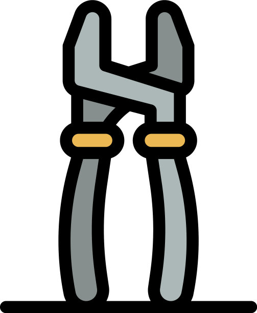 修理工钳子图标颜色轮廓图片下载