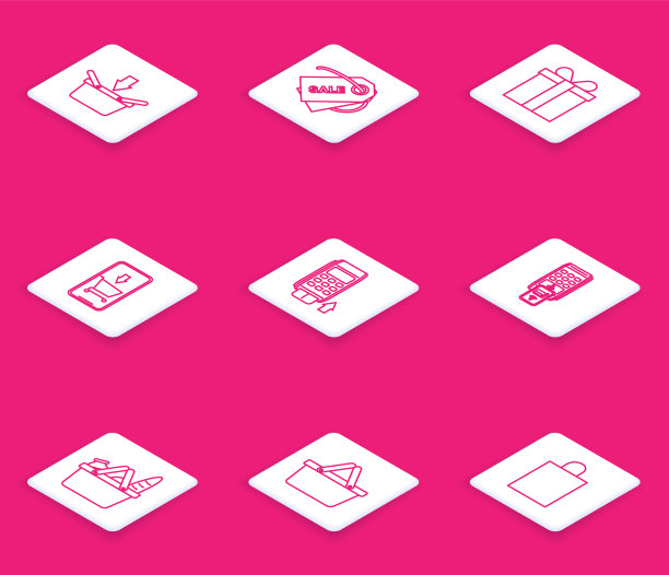 设线购物篮、礼品盒、手机图片下载