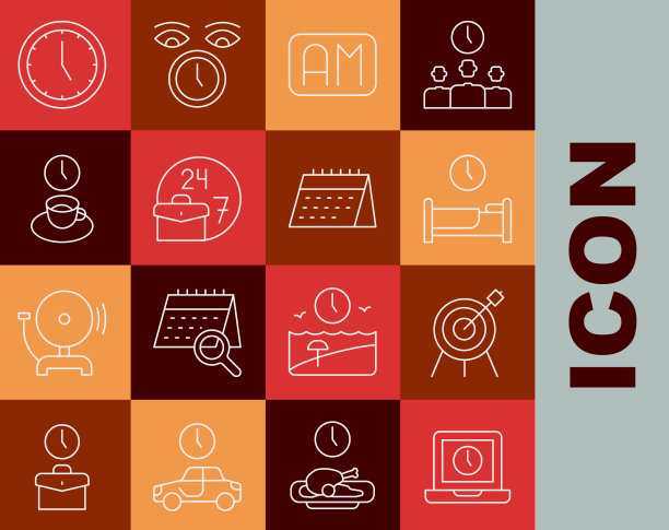 设定线笔记本时间目标运动时间睡眠时间图片下载