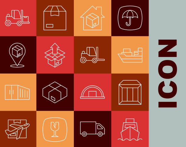 订线货轮用纸箱发货图片下载