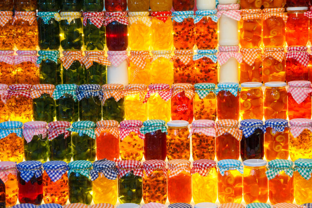 用不同的水果搭配果酱图片下载