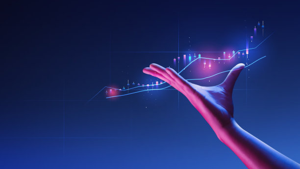 商人持有投资理财图、股票市场业务和交易理财增长图、虚拟技术经济数字分析成功背景与营销数据图。图片下载