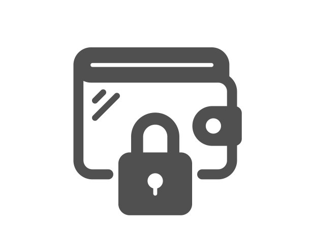 钱包图标钱钱包与锁的标志图片下载