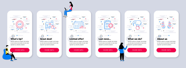 一组线图标，如大象在球图片下载