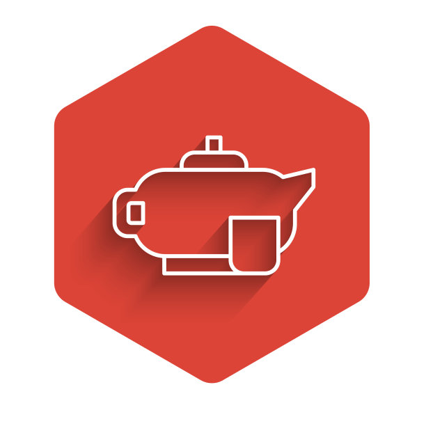 白线传统茶道icon孤立图片下载