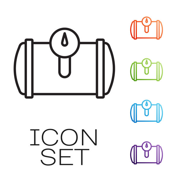 黑色线油箱为车辆图标隔离上图片下载