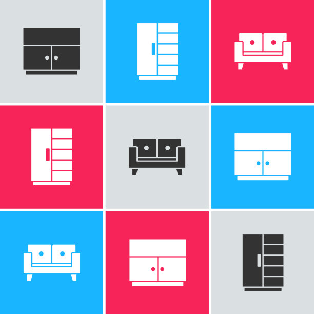 设置衣柜和沙发图标图片下载