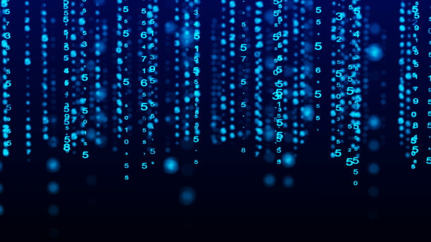 技术的二进制代码。屏幕上随机下降的数字。黑客软件。矩阵sciense背景。大数据分析。3 d渲染。图片下载