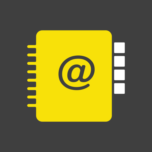 地址本矢量图标隔离在白色上图片下载