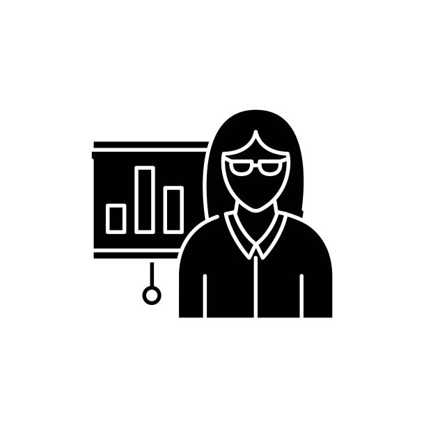 教师色线图标。象形图网页，移动应用程序，促销。图片下载